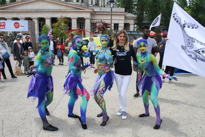 March for the ocean in Paris to celebrate the world ocean day on 8th March 2019